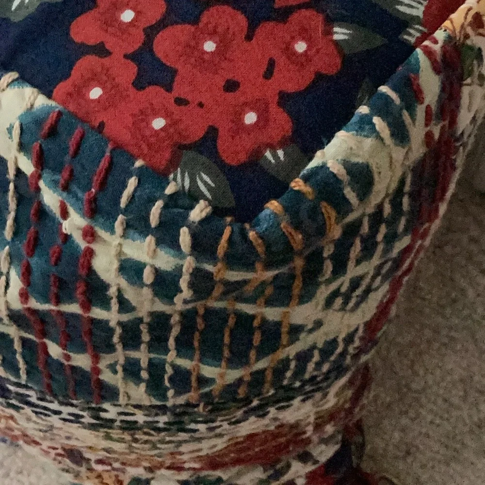 Ruggine handmade shoulder crossbody boho bag duffle purse patchwork look kantha